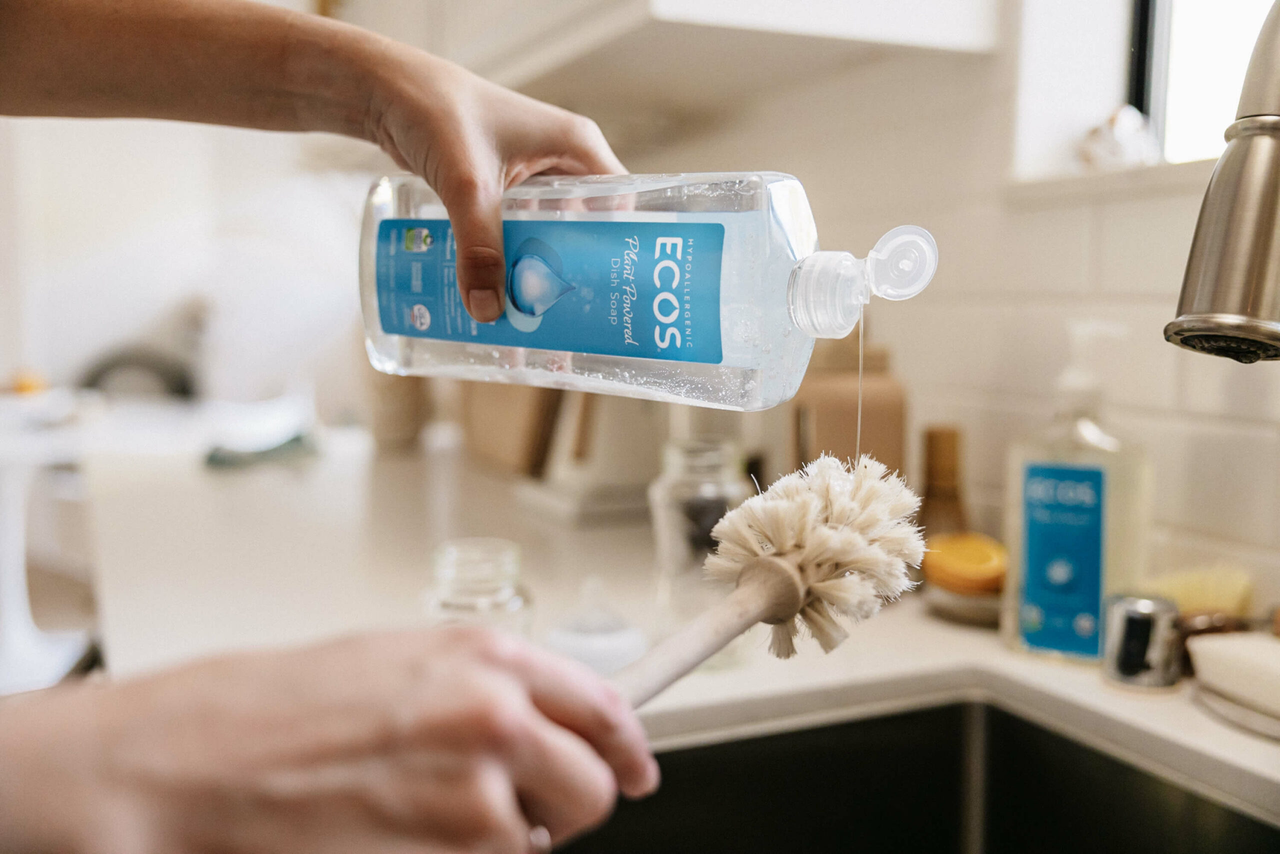 Soap Dispenser Brush For Dishwashing