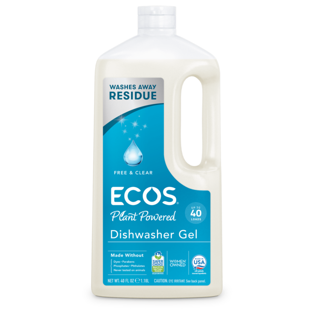 ECOS Dishwasher Gel Free & Clear Front