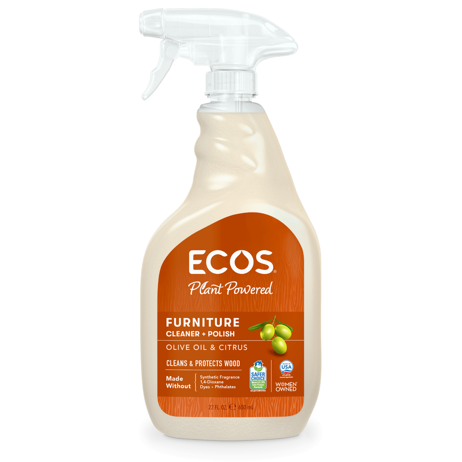 EcoConscious Furniture Polish & Wood Cleaner With Orange ECOS®